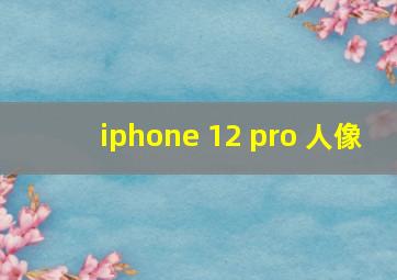 iphone 12 pro 人像